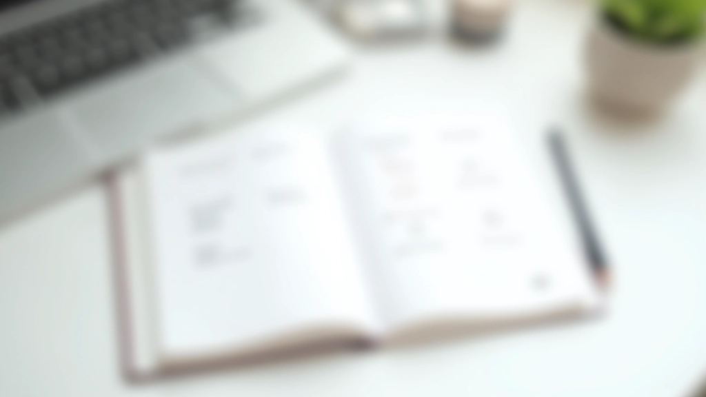 Notebook showing progress tracking with metrics, dates, and completion percentages recorded